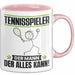 Tennisspieler Tasse Geschenk für Tennisspieler Der Mann Der Alles Kann Geschenkidee zum Geburtstag Rosa Trendation