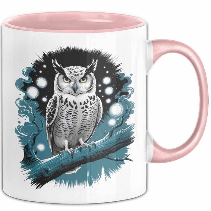 Eule Tierliebhaber Tasse Geschenk Lustige Geschenkidee Spruch Rosa Trendation