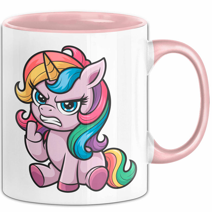 Sarkastisches Einhorn Tasse Geschenk Lustige Geschenkidee Rosa Trendation
