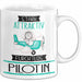 Pilotin Tasse Geschenk Becher Stark Attraktiv Furchtlos Pilotin Lustige Geschenkidee Weiß Trendation