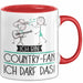 Geschenk für Country-Fan Tasse Lustige Geschenkidee Geburtstag Ich Bin Country-Fan Ich Darf Das Rot Trendation