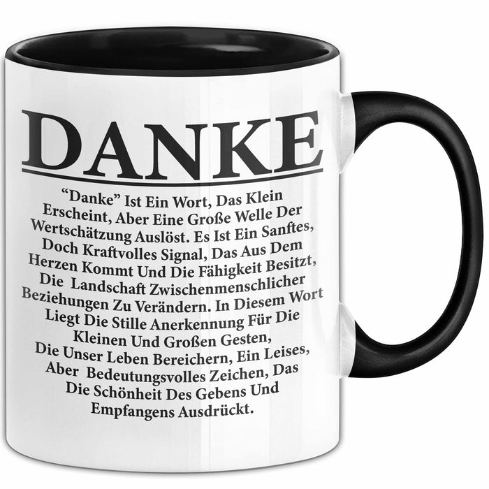 Danke Tasse Geschenk Lustige Geschenkidee Spruch Danke Trendation