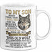 Sohn Tasse Geschenk To My Son Never Forget I Love You Wolf Geschenkidee Weiß Trendation