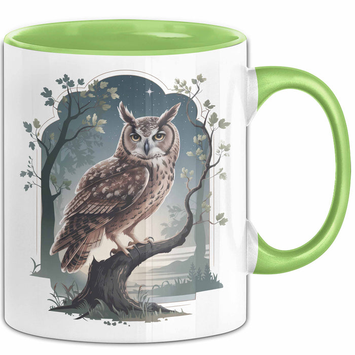 Vogelbeobachter Tasse Geschenkidee für Vogel Enthusiasten Grün Trendation