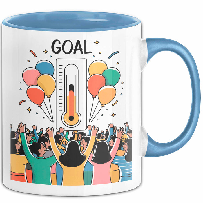 Fundraiser Tasse Geschenk Lustige Geschenkidee Spruch Für Spenden Champions Blau Trendation