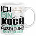 Koch Ausbildung Tasse Geschenk Ich Bin Koch In Der Ausbildung Ich Darf Das Geschenkidee Spruch Weiß Trendation