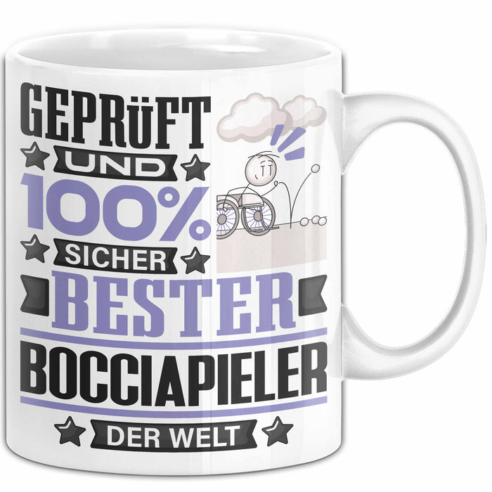 Bocciapieler Geschenk Lustiger Spruch für Bocciapieler Geschenkidee Bester Bocciapieler Der Welt Weiß Trendation