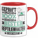 Reptilienhalter Geschenk Lustiger Spruch für Reptilienhalter Geschenkidee Bester Reptilienhalter Der Welt Rot Trendation