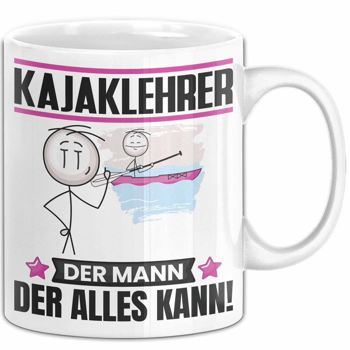 Kajaklehrer Tasse Geschenk für Kajaklehrer Der Mann Der Alles Kann Geschenkidee zum Geburtstag Weiß Trendation