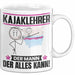 Kajaklehrer Tasse Geschenk für Kajaklehrer Der Mann Der Alles Kann Geschenkidee zum Geburtstag Weiß Trendation