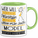 Model Tasse Geschenk Spruch Wer Will Schon Prinzessin Sein Wenn Man Auch Model Sein Kann Grün Trendation
