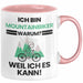 Mountainbiker Geschenk Tasse Lustiger Spruch Ich Bin Mountainbiker Warum Weil Ich Es Kann Geschenkidee Bester Mountainbiker Geburtstag Kaffee-Becher Rosa Trendation