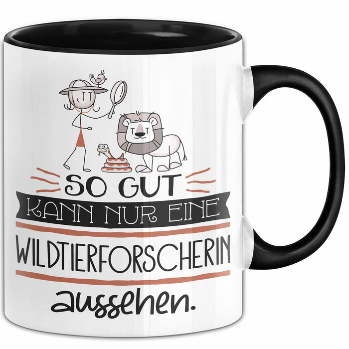 Wildtierforscherin Geschenk Tasse So Gut Kann Nur Eine Wildtierforscherin Aussehen Geschenkidee Geburtstag Weihnachten Lustig Trendation