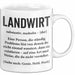 Bauer Sarkastisch Sarkasmus Tasse Geschenk Lustige Geschenkidee Spruch Landwirt Definition Weiß Trendation