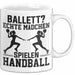 Handball-Spielerin Tasse Geschenk Frauen Ballett Echte Mädchen Spielen Handball Weiß Trendation