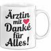Arzt Tasse Geschenk Lustige Geschenkidee Spruch Ärztin Mit Danke Für Alles Weiß Trendation