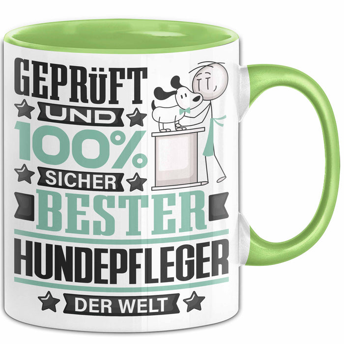 Hundepfleger Geschenk Lustiger Spruch für Hundepfleger Geschenkidee Bester Hundepfleger Der Welt Grün Trendation