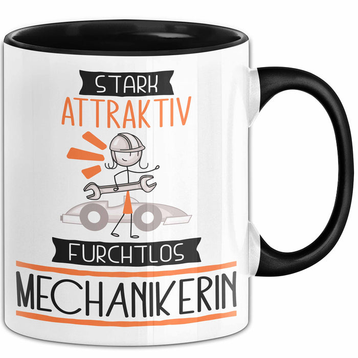 Mechanikerin Tasse Geschenk Becher Stark Attraktiv Furchtlos Mechanikerin Lustige Geschenkidee Trendation
