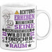 Wildtierforscher Geschenk Tasse Lustiger Spruch Erheben Sie Sich Der Wildtierforscher Betritt den Raum Weiß Trendation