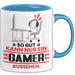 Gamer Geschenk Tasse So Gut Kann Nur Ein Gamer Aussehen Geschenkidee Kaffee-Becher Blau Trendation