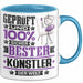 Künstler Geschenk Lustiger Spruch für Künstler Geschenkidee Bester Künstler Der Welt Blau Trendation