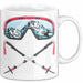 Ski Tasse Geschenk Grafik Skibrille Skistöcker Becher Weiß Trendation
