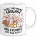 Vegan Vegetarisch Tasse Geschenk Lustige Geschenkidee Spruch Tier Sind Meine Freunde Weiß Trendation