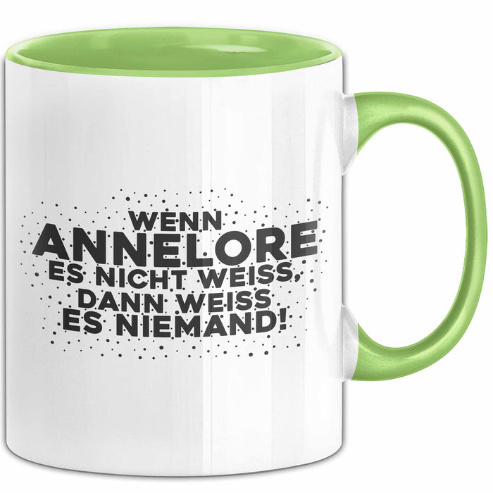 Annelore Tasse Wenn Annelore Es Nicht Weiss, Dann Weiss Es Niemand!