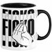 Italiener Geschenk Tasse Ficko Italienische Handbewegeung Kaffee-Becher Schwarz Trendation