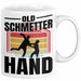 Handball Geschenk Tasse Geschenkidee Handball-Spieler Handballspielerin Mädchen Jungs Kaffee-Becher Old Schmetterhand Weiß Trendation