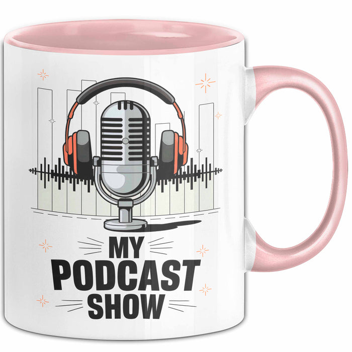 Podcast Gastgeber Tasse Geschenk Lustige Geschenkidee Spruch Für Audio Geschichtenerzähler Rosa Trendation