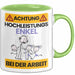 Enkel Tasse Geschenk Lustiger Spruch Geschenkidee für Enkel Achtung Hochleistungs Enkel Bei Der Arbeit Grün Trendation