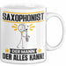 Saxophonist Tasse Geschenk für Saxophonist Der Mann Der Alles Kann Geschenkidee zum Geburtstag Weiß Trendation