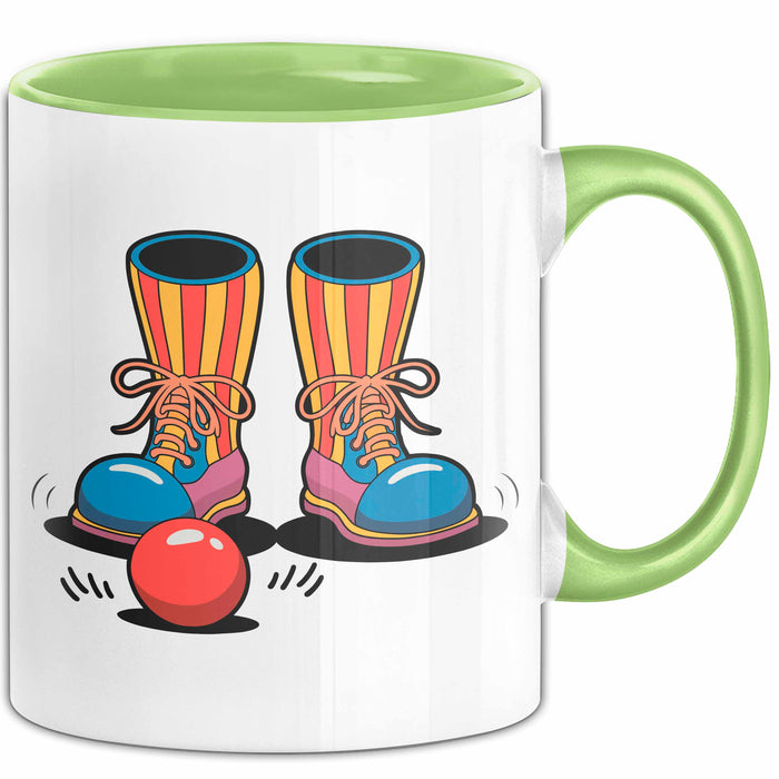 Clown Tasse Geschenkidee für Zirkus und Humorliebhaber Grün Trendation