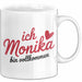Monika Tasse Geschenk Ich Bin Vollkommen Monika Geschenkidee Geburtstag Weiß Trendation