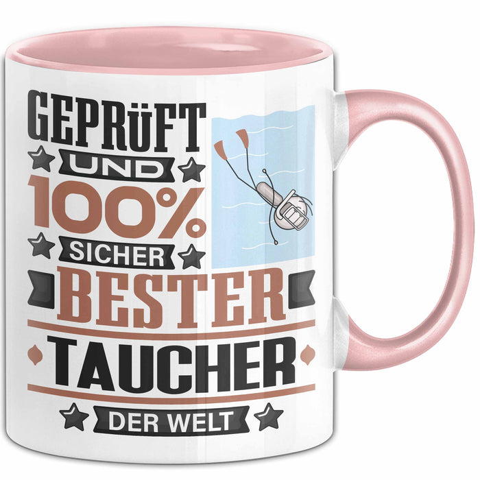 Taucher Geschenk Lustiger Spruch für Taucher Geschenkidee Bester Taucher Der Welt Rosa Trendation
