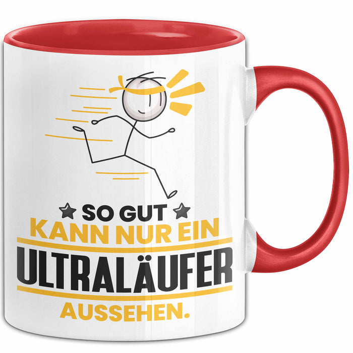 Ultraläufer Geschenk Tasse So Gut Kann Nur Ein Ultraläufer Aussehen Geschenkidee Kaffee-Becher Rot Trendation