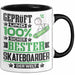 Skateboarder Geschenk Lustiger Spruch für Skateboarder Geschenkidee Bester Skateboarder Der Welt Schwarz Trendation