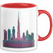 Dubai VAE Burj Khalifa Tasse Geschenk Lustige Geschenkidee Spruch Rot Trendation