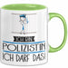 Geschenk für Polizistin Tasse Lustige Geschenkidee Geburtstag Ich Bin Polizistin Ich Darf Das Grün Trendation