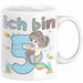 5. Geburtstag Mädchen Geschenk Meerjungfrau Geschenk Tasse für Mädchen Nymphe Nixe Becher Grafik Weiß Trendation