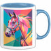 Pferde Tierliebhaber Tasse Geschenk Lustige Geschenkidee Spruch Blau Trendation