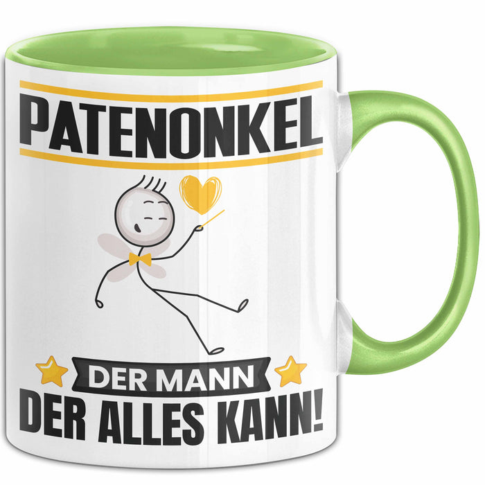 Patenonkel Tasse Geschenk für Patenonkel Der Mann Der Alles Kann Geschenkidee zum Geburtstag Grün Trendation