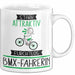 BMX-Fahrerin Tasse Geschenk Becher Stark Attraktiv Furchtlos BMX-Fahrerin Lustige Geschenkidee Weiß Trendation