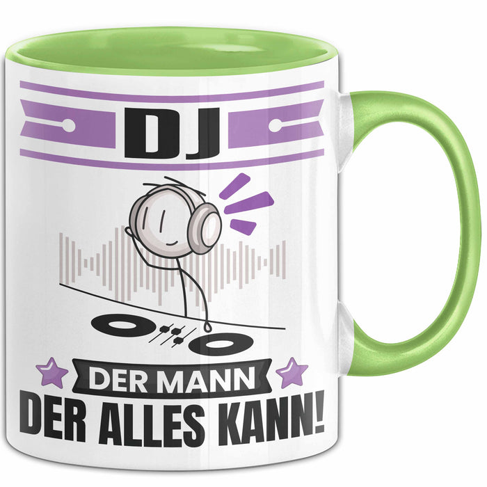 DJ Tasse Geschenk für DJ Der Mann Der Alles Kann Geschenkidee zum Geburtstag Grün Trendation