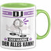DJ Tasse Geschenk für DJ Der Mann Der Alles Kann Geschenkidee zum Geburtstag Grün Trendation