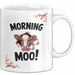Kuh Tasse Geschenk Morning Moo Geschenkidee Lustig Guten Morgen Weiß Trendation