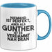 Guenther Tasse Niemand Ist Perfekt, Guenther Ist Nah Dran Geschenk Blau Trendation