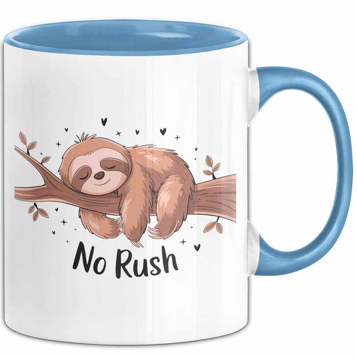 Faultier Liebhaber Tasse Geschenk Lustige Geschenkidee Spruch Für Langsames Leben Fans Blau Trendation