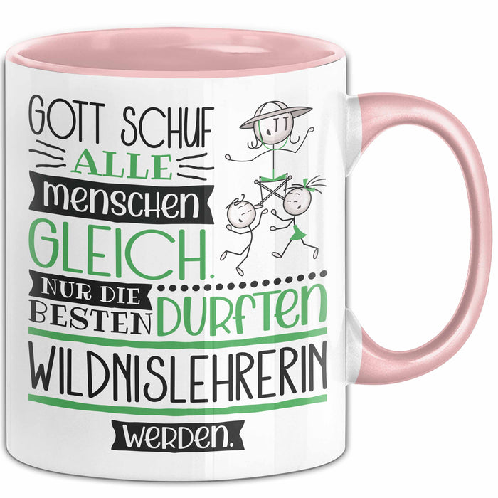 Wildnislehrerin Geschenk Becher Tasse Gott Schuf Alle Menschen Gleich Nur Die Besten Durfeten Wildnislehrerin Werden Geschenkidee Lustig Rosa Trendation